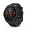   Garmin Fenix 8 AMOLED 47mm Sapphire Karbonszürke DLC Titánium Fekete/Sötétszürke szilikon szíj 