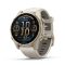   Garmin Fenix 8 AMOLED 43mm Sapphire Krémarany Homokkő/Szürke szilikon szíj 