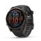   Garmin Fenix 8 AMOLED 43mm Sapphire KarbonSzürke DLC Titánium Fekete/Sötétszürke szilikon szíj 