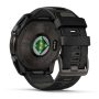 Garmin Fenix 8 SOLAR 51mm Sapphire Karbonszürke DLC Titánium/Fekete-Sötétszürke szilikon szíj 