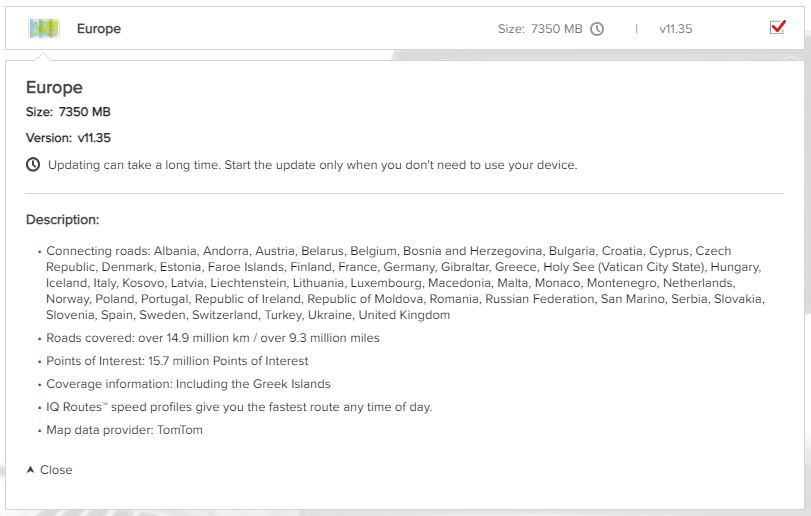 TomTom Europe Map v11.30