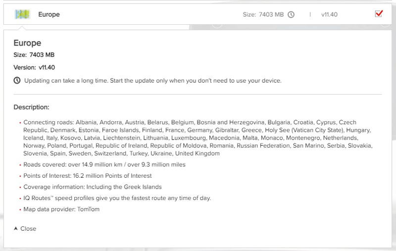 TomTom Europe Map v11.40
